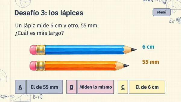 Quiz interactivo - Mediciones y longitud -  2° básico
