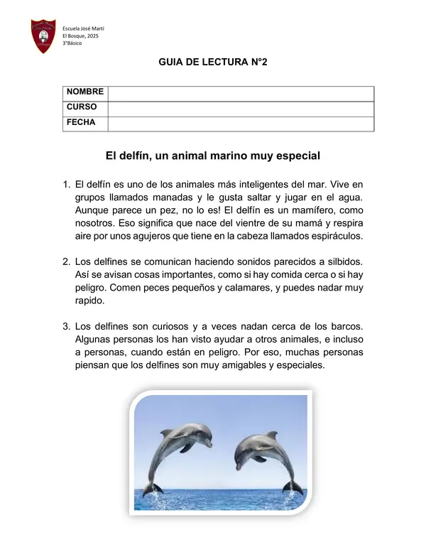 Guia de lectura: El delfín