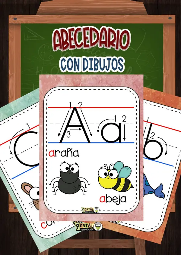 Poster de Abecedario con dibujos