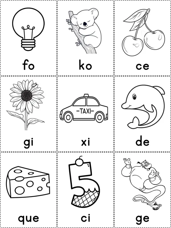Lotería de sílabas
