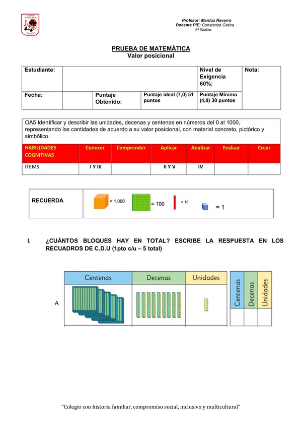PRUEBA VALOR POSICIONAL U,D,C