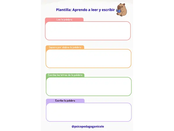 Plantilla de lectura y escritura