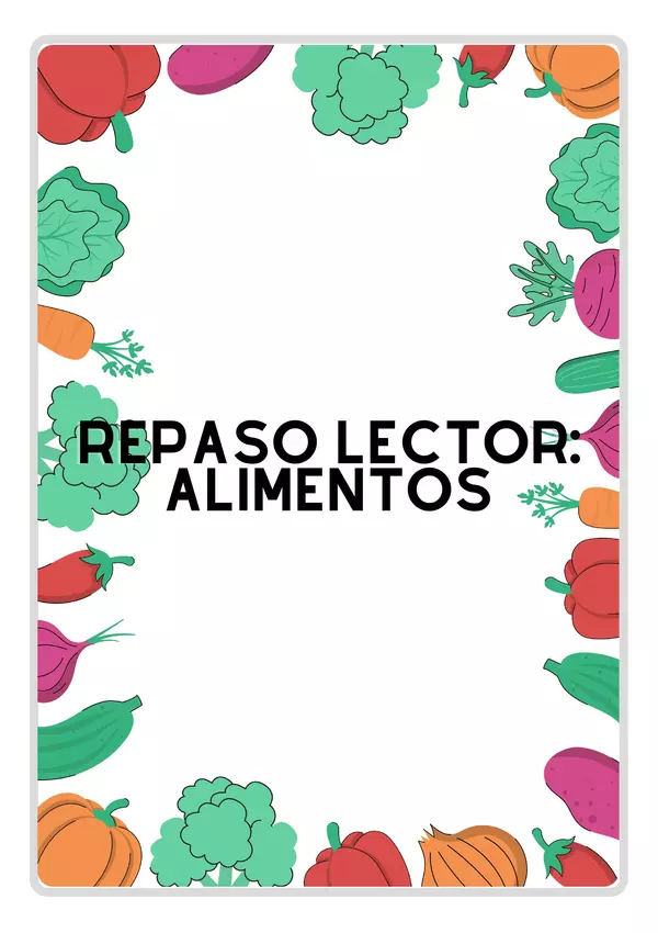 Repaso lector de categoría alimentos