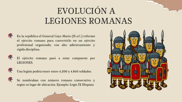 Presentación PPT Ejército romano legiones Italia Roma No Print