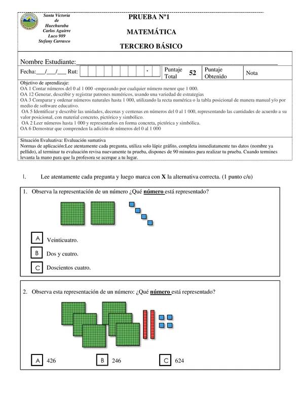 Evaluación de proceso unidad 1