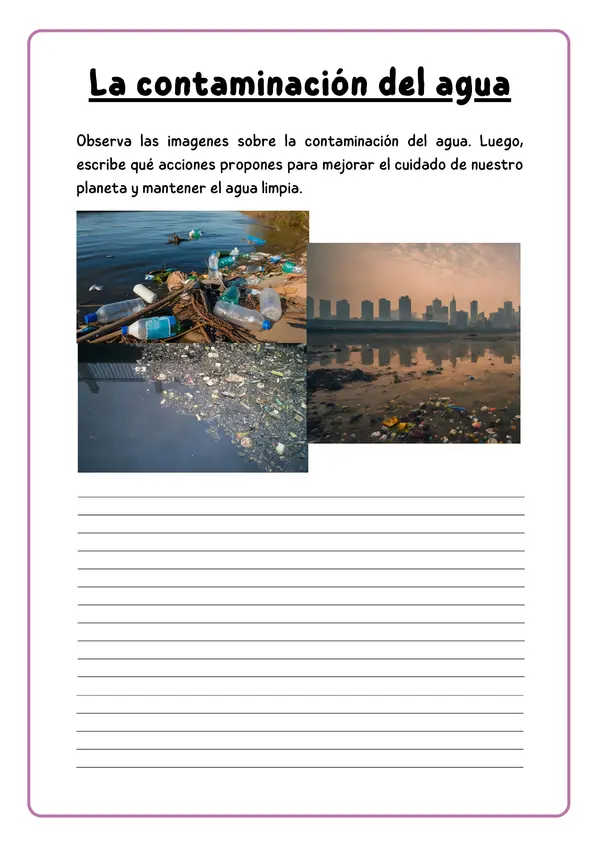 La contaminación del agua