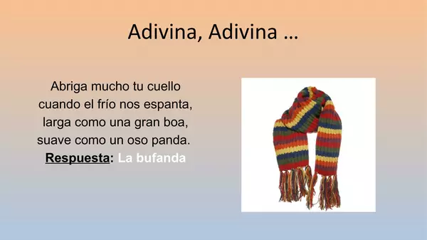 Presentacion  "Adivinanzas de Invierno" Kinder, Julio