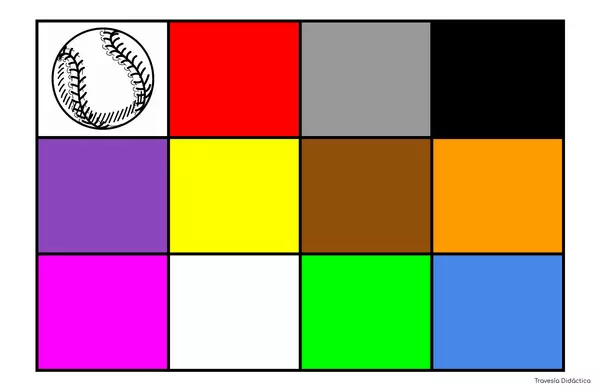 Clasificación de colores con pelotas de Baseboll
