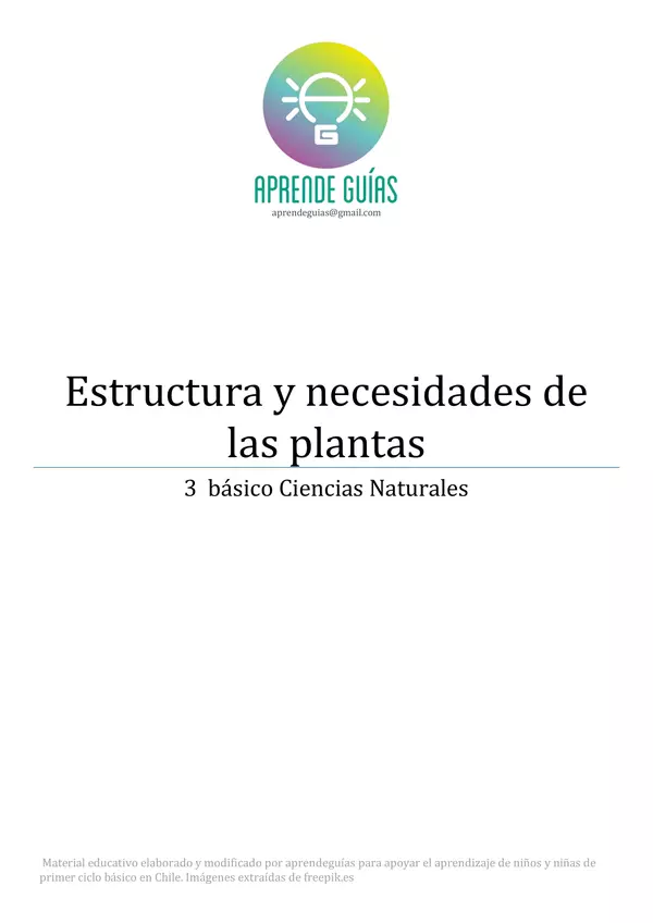 Estructura y necesidades de las plantas