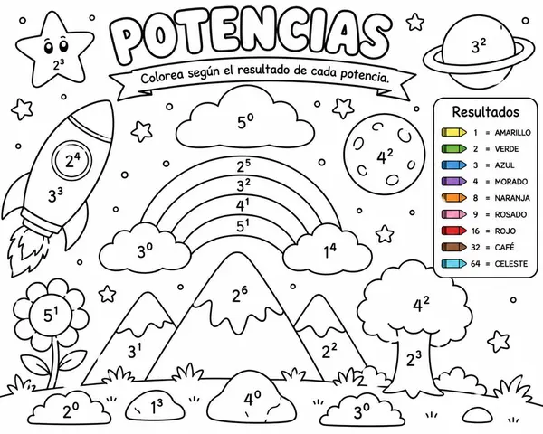 Pinta las POTENCIAS