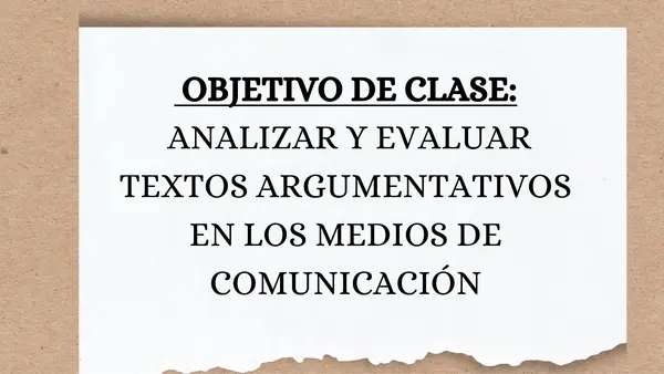 Argumentación en los medios de comunicación 2°medio
