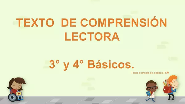 COMPRENSIÓN LECTORA 3° Y 4° BÁSICOS/POEMA