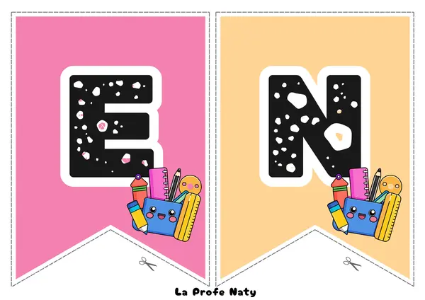 Banderines Bienvenidos Escolar