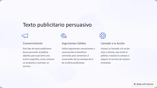 Tipos de texto publicitario