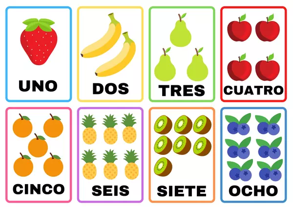 Flashcard de frutas