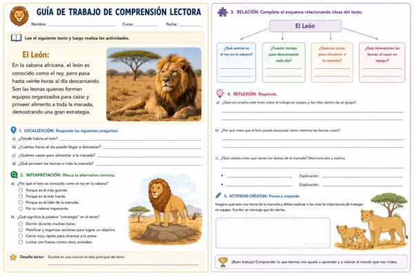 comprensión lectora 1 