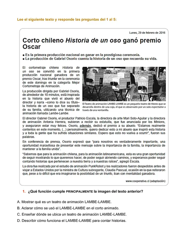 Comprensión lectora