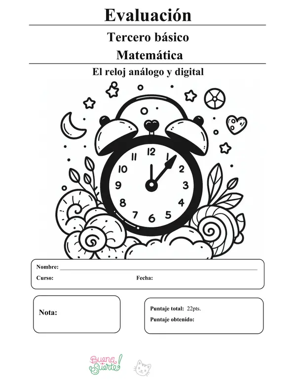 Evaluación reloj análogo y digital