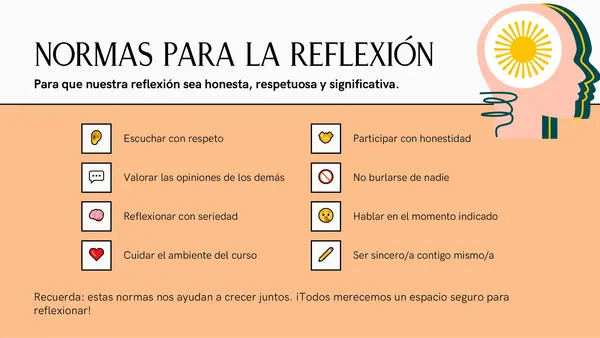 Orientación: Reflexionamos sobre nuestro primer semestre