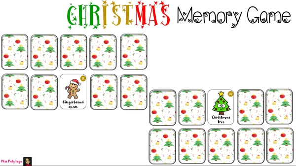 Christmas memory game