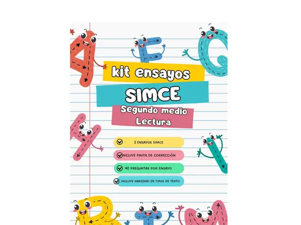 OFERTA 📚 Pack: 2 Ensayos SIMCE de Lectura – 2° Medio