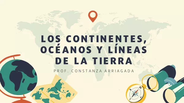 Clase continentes, océanos y líneas de la Tierra