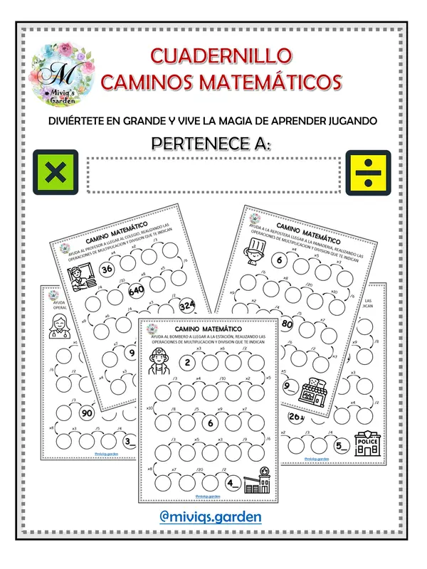 Caminos Matemáticos (Multiplicación y División)