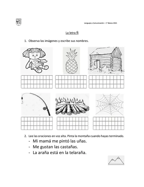 Actividades para practicar la lectura y escritura de la letra Ñ
