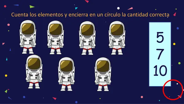 Conteo de elementos del 1 al 10