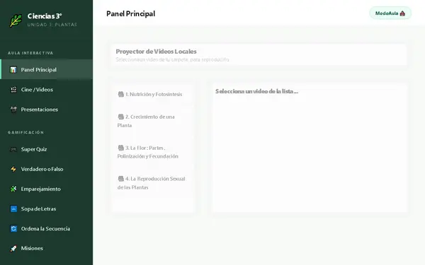 Aula Interactiva (Para la pizarra), u3 , cs nat. Ter. bas. , 4 VIDEOS , 4PPT , ACTIVIDADES Y PLANIFI