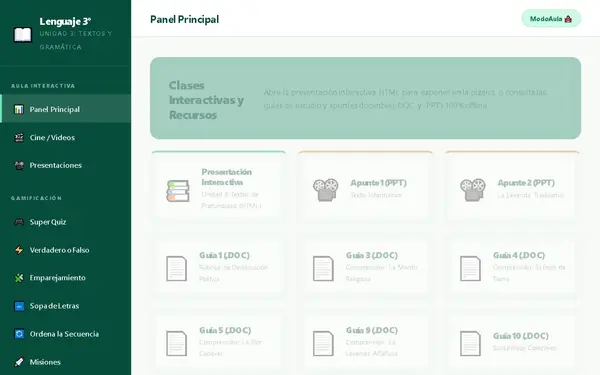 Lenguaje y Comunicación 3° Básico (Agosto) , WEB PARA AULA, ACTIVIDADES GAMIFICADAS