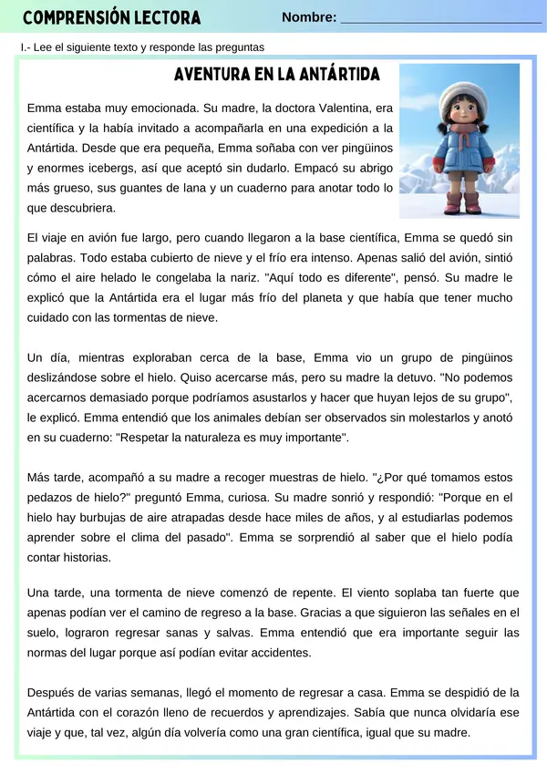 Comprensión lectora 3, SIMCE