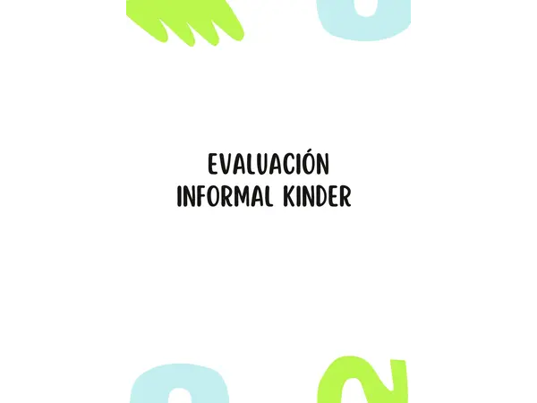 EVALUACIÍON INFORMAL