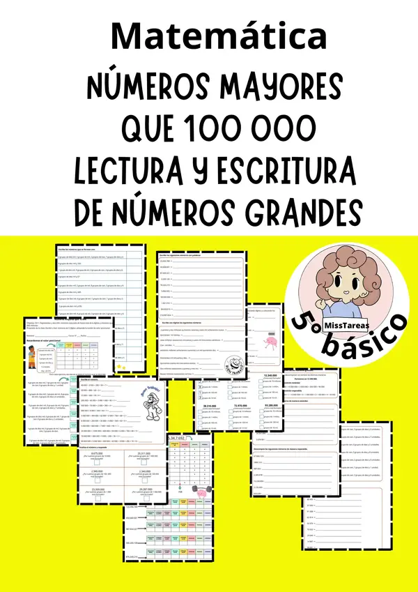 Números mayores que 100 000 Matemática