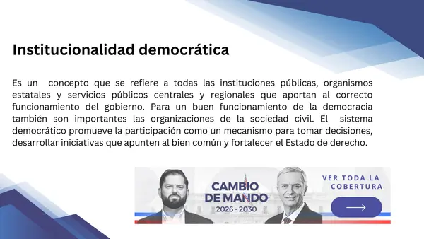 Institucionalidad democrática en Chile 