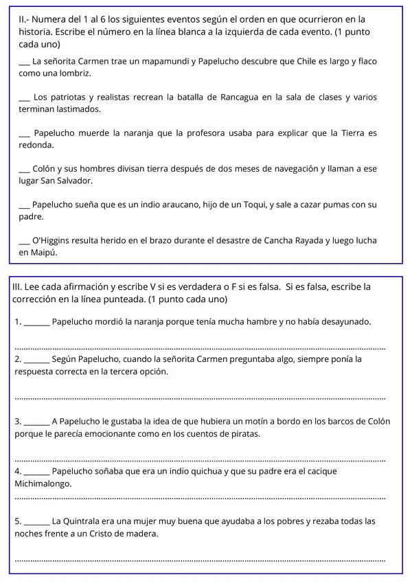 Prueba Papelucho Historiador