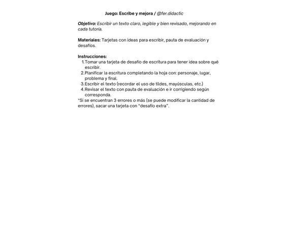 Escribe y mejora