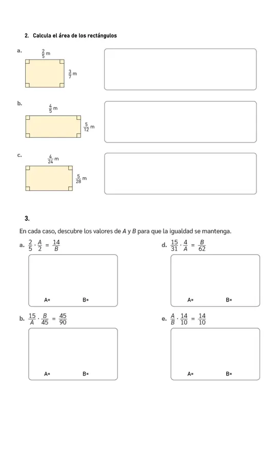 Multiplicación y División de fracciones