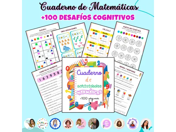 Cuaderno de Actividades Matemáticas (+100 páginas)