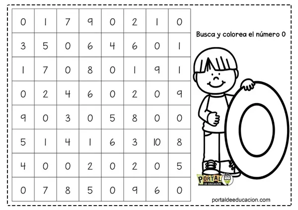Busca y Colorea los Números