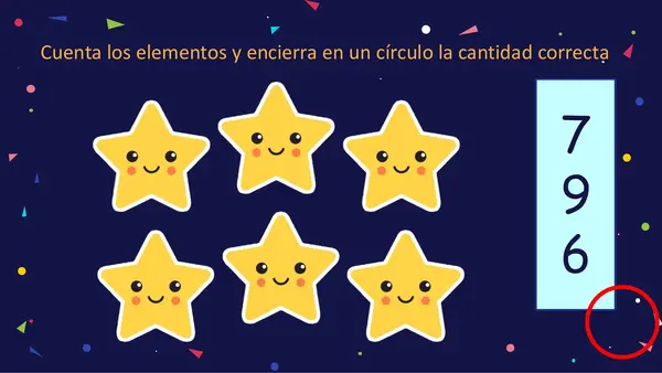 Conteo de elementos del 1 al 10