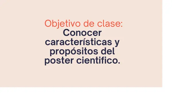 Poster científico 4 medio. Lectura y escritura especializada