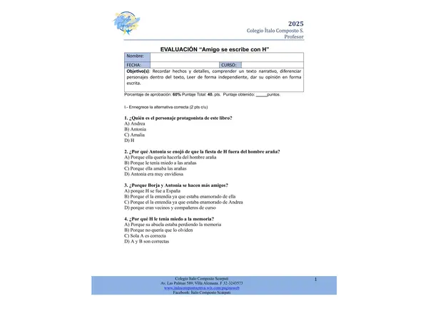 prueba Amigo se escribe con H 