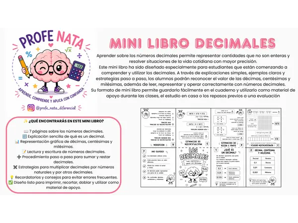 MINI LIBRO DECIMALES 