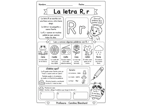 comprension letra r