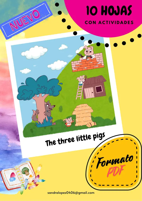 "Three Little Pigs - English Reading and Vocabulary"