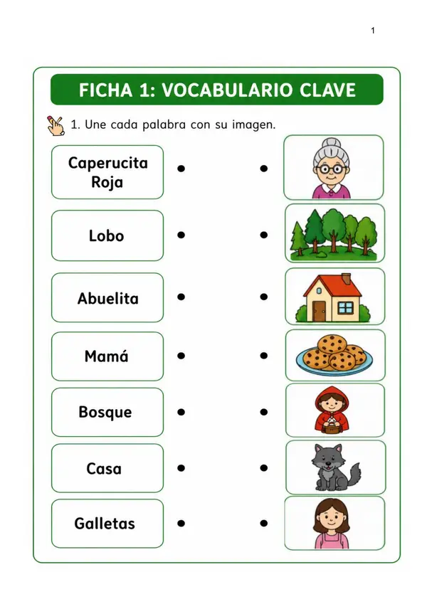 Cuento Caperucita Roja, con adaptación y secuencia didáctica (PIE-ED. ESPECIAL)