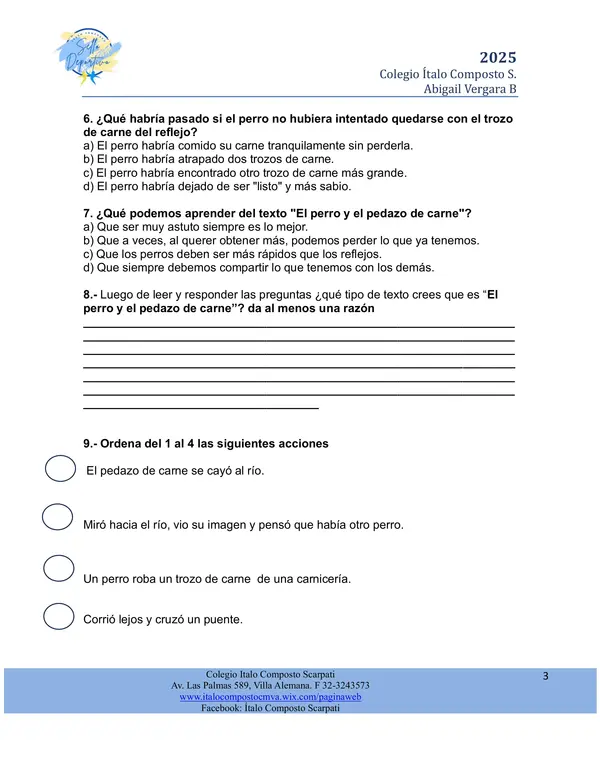 prueba fábula y cuento 4° básico