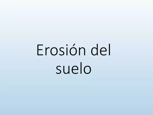 Presentacion Erosion, Sexto basico