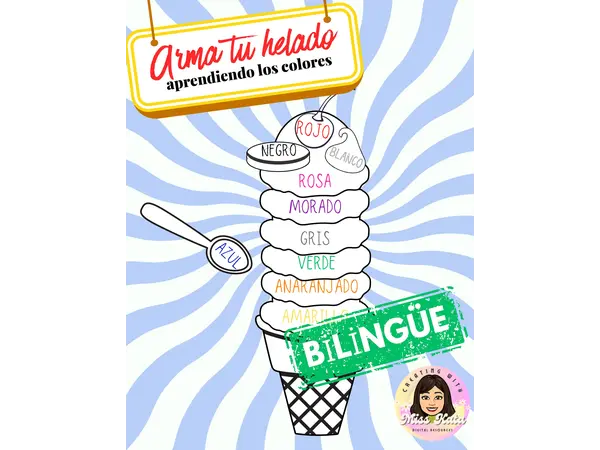Arma tu helado - Bilingüe (Español/Inglés)